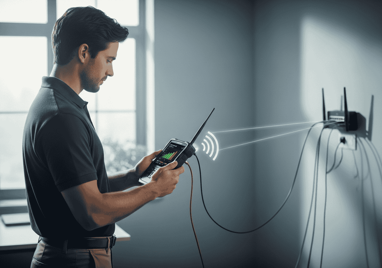 WiFi heat map Dubai • WiFi signal testing UAE • Wireless site survey Dubai • Office WiFi heat map Sharjah • Villa WiFi signal analysis • Warehouse WiFi testing UAE • WiFi optimization Dubai • WiFi Repair Sharjah.