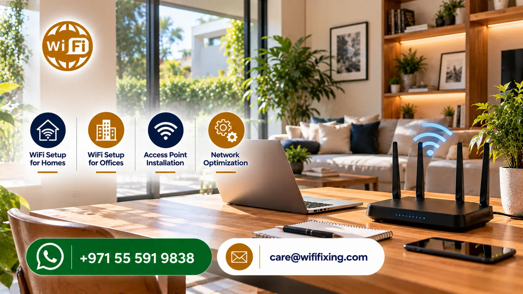 WiFi Installation UAE, Home and Office WiFi Installation Dubai, Sharjah Wireless Services