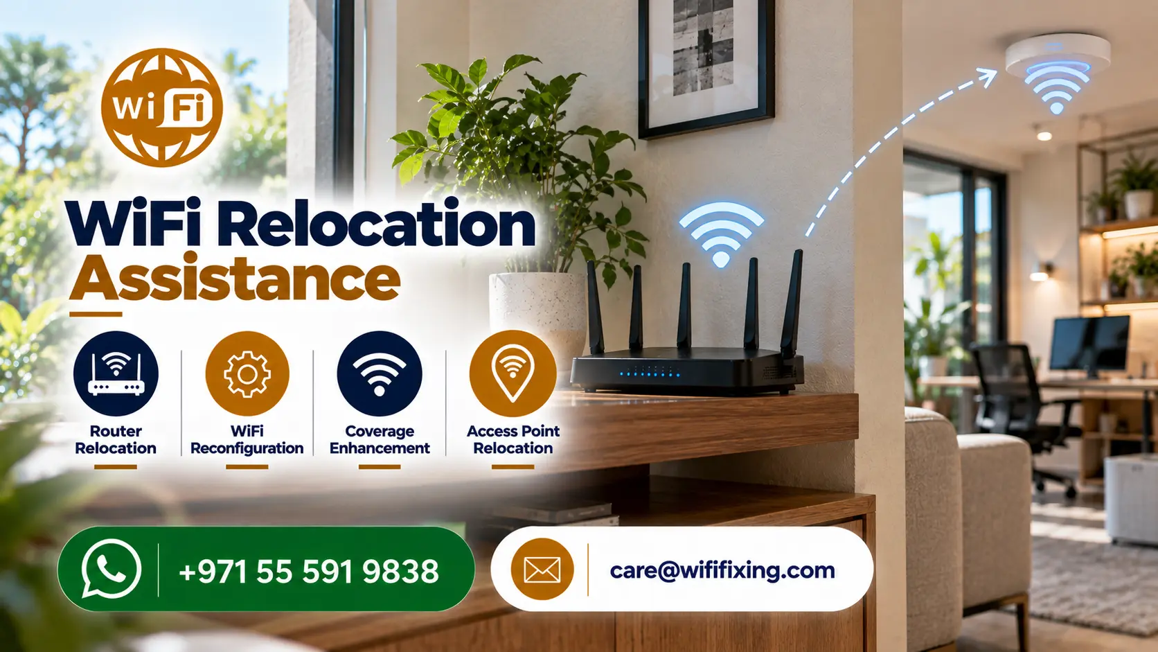 WiFi Relocation Dubai, WiFi Relocation Assistance UAE, Office WiFi Relocation Sharjah