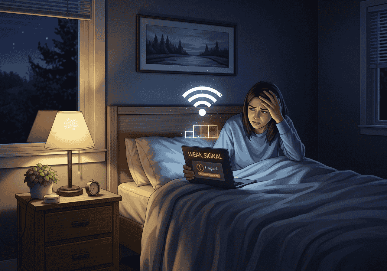 Weak WiFi signal bedroom,Balcony WiFi problem Dubai,WiFi signal booster Dubai,Mesh WiFi apartment Sharjah,Home WiFi coverage Dubai,Fix weak WiFi signal