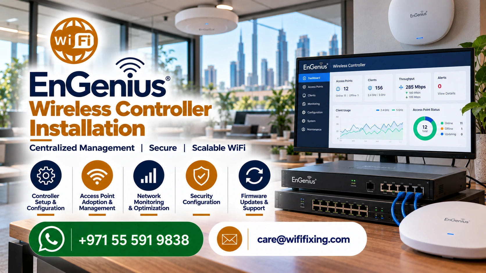 EnGenius Wireless Controller UAE EnGenius Controller Installation UAE EnGenius Access Point Configuration UAE EnGenius Wi-Fi Installation Dubai
